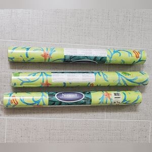 Vintage Norwall 3 Rolls 55.7sq.ft. Each, Lime/Blue Ocean Fish Wallpaper, NWT